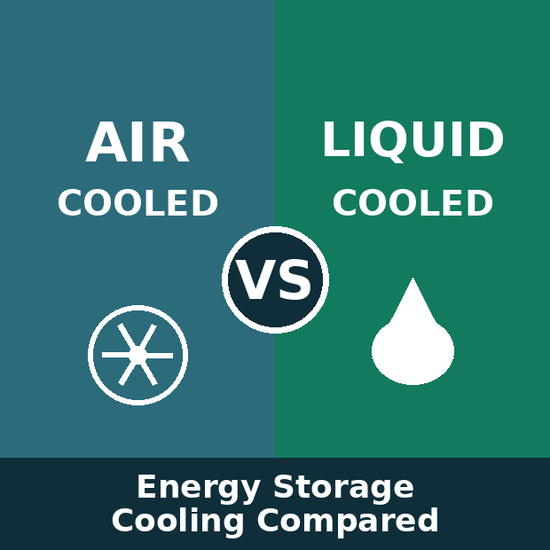 Armazenamento de energia refrigerado a ar vs refrigerado a l&iacute;quido: Qual &eacute; melhor?